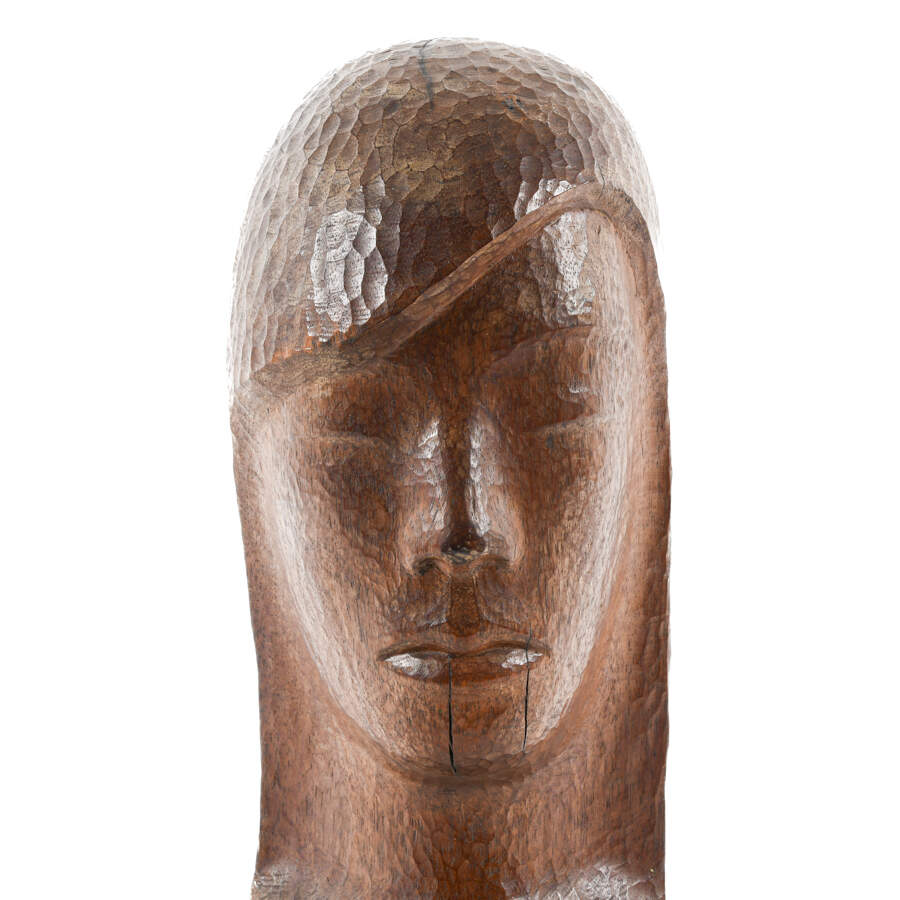Hand-Carved Wood Figural Sculpture-2