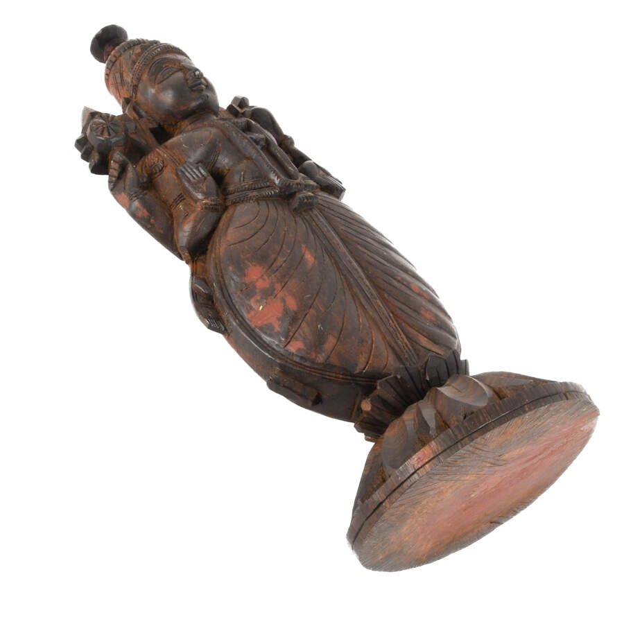 Antique Carved Wood Vishnu Dashavatara Statue-7