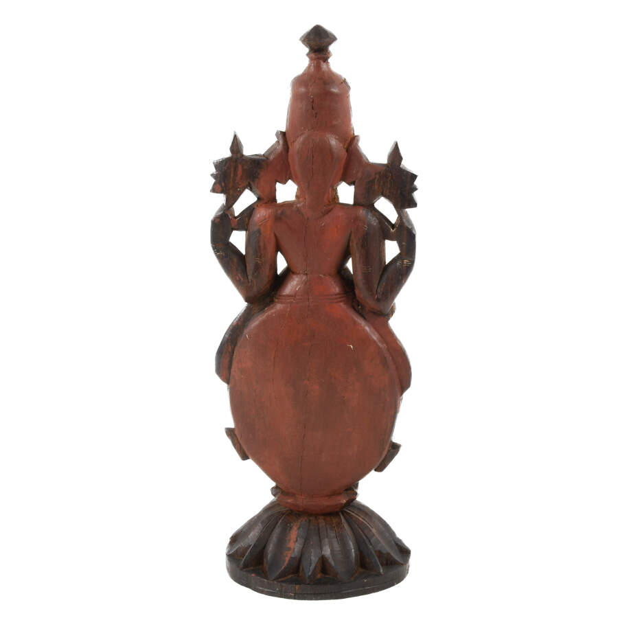 Antique Carved Wood Vishnu Dashavatara Statue-5