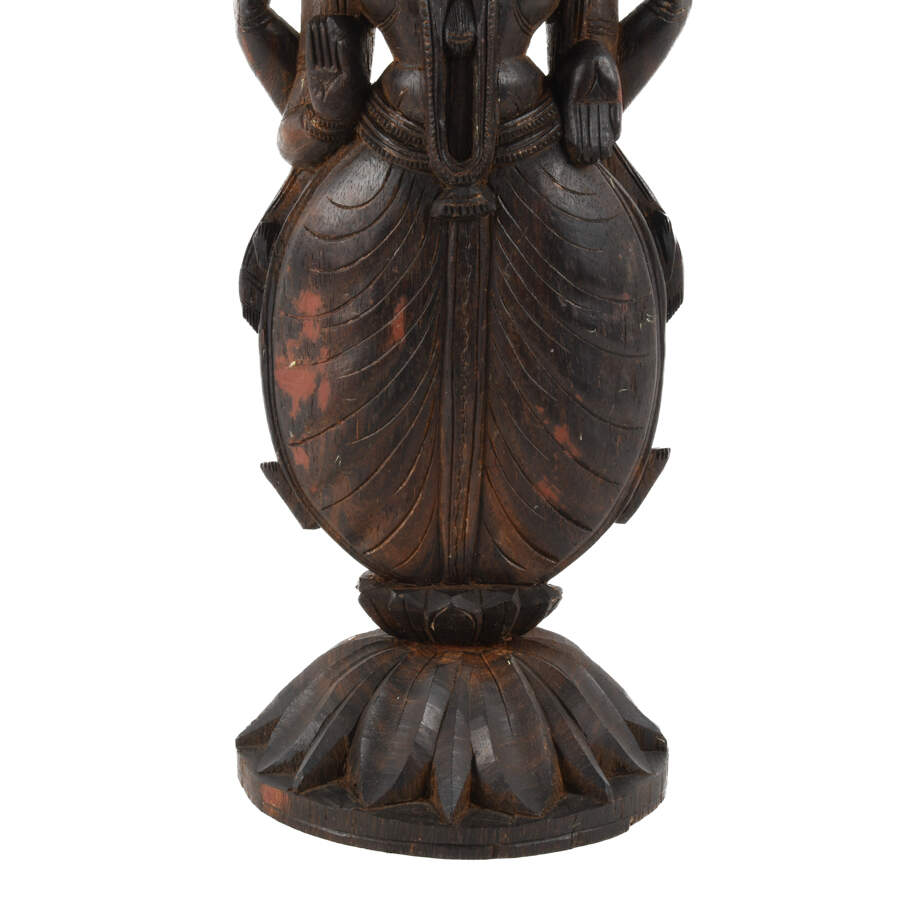 Antique Carved Wood Vishnu Dashavatara Statue-3