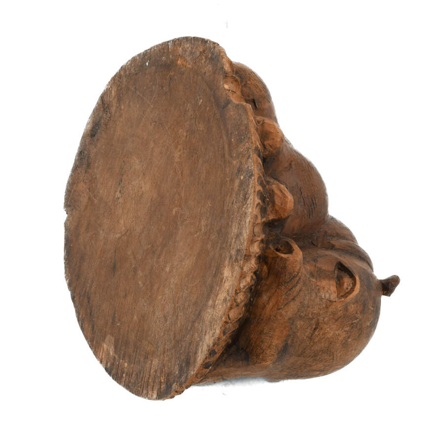 Carved Wood Baby Hippopotamus Statue-6