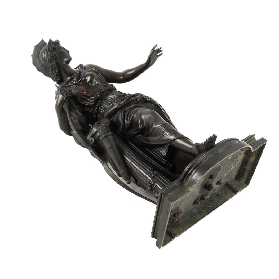 Antique Bronze Sculpture of "Artemis" After Auguste Moreau-8