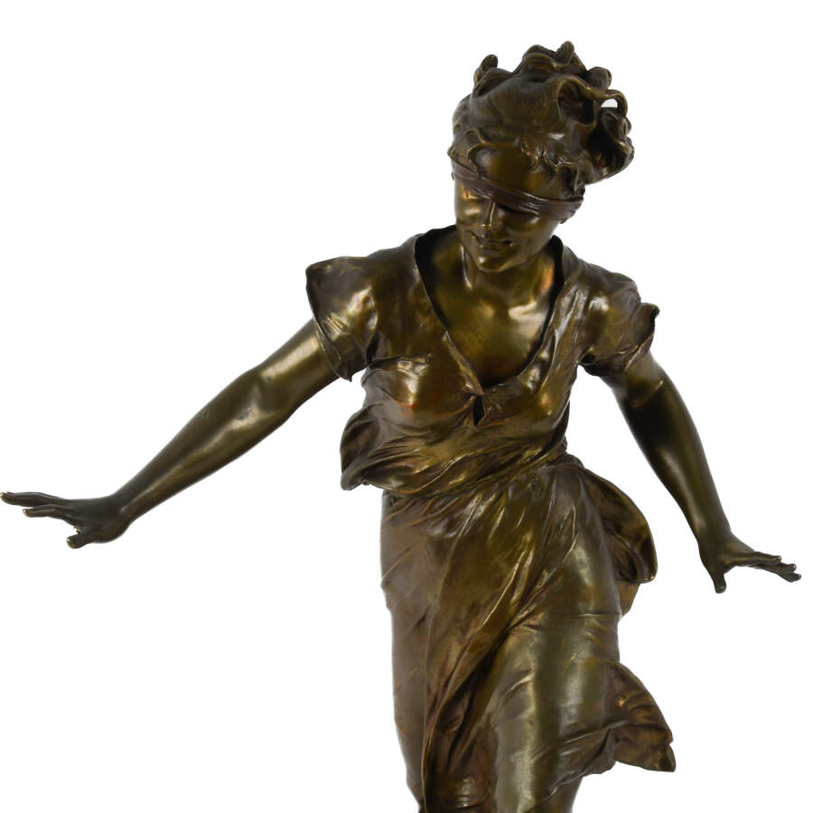 Bronze Sculpture Signed Luca Madrassi "Blind Love"-2