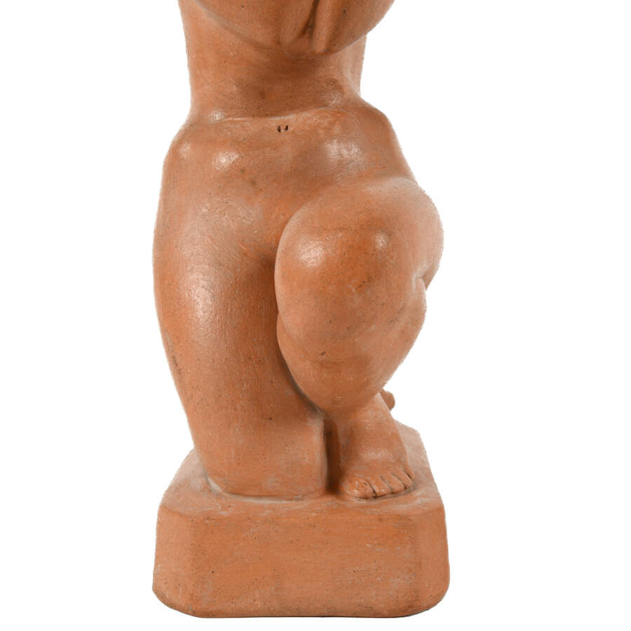 Artist Signed Ceramic Nude Statue-7