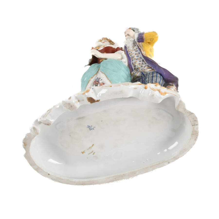 Antique Porcelain Capodimonte Couple Grouping-6