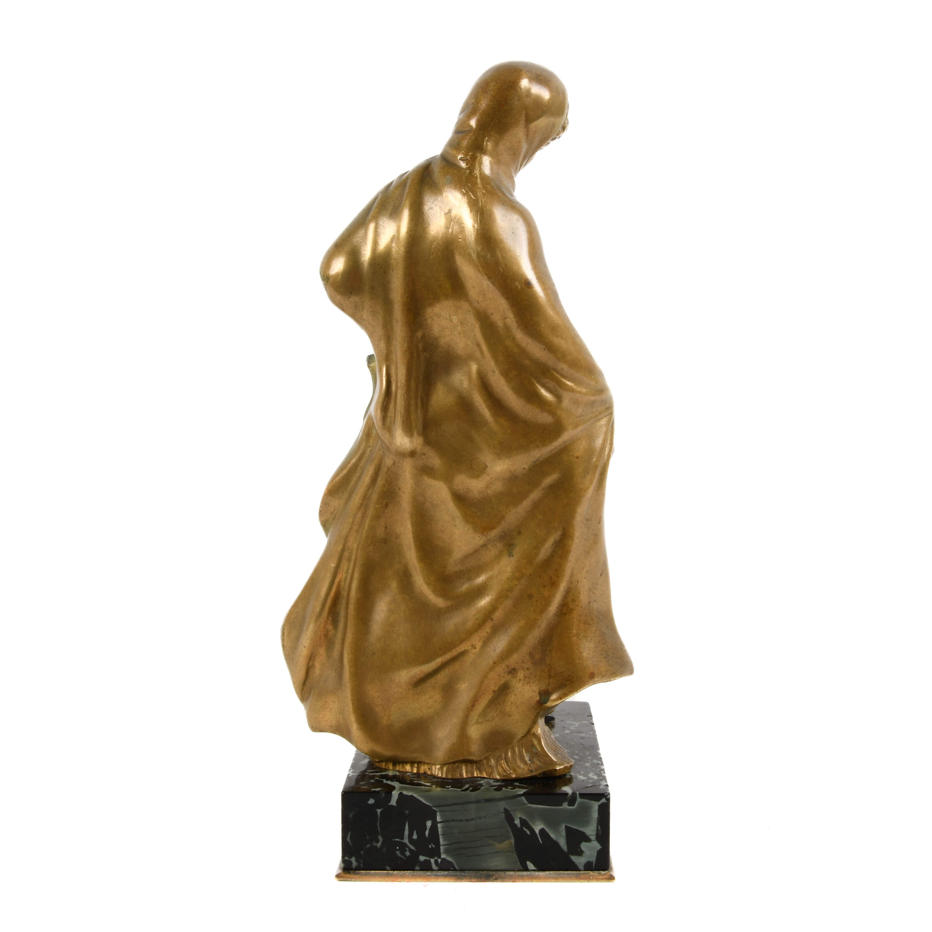 Thiébaut Frères Fumière et Cie Dore Bronze Statuette of Danseus Titeux-8
