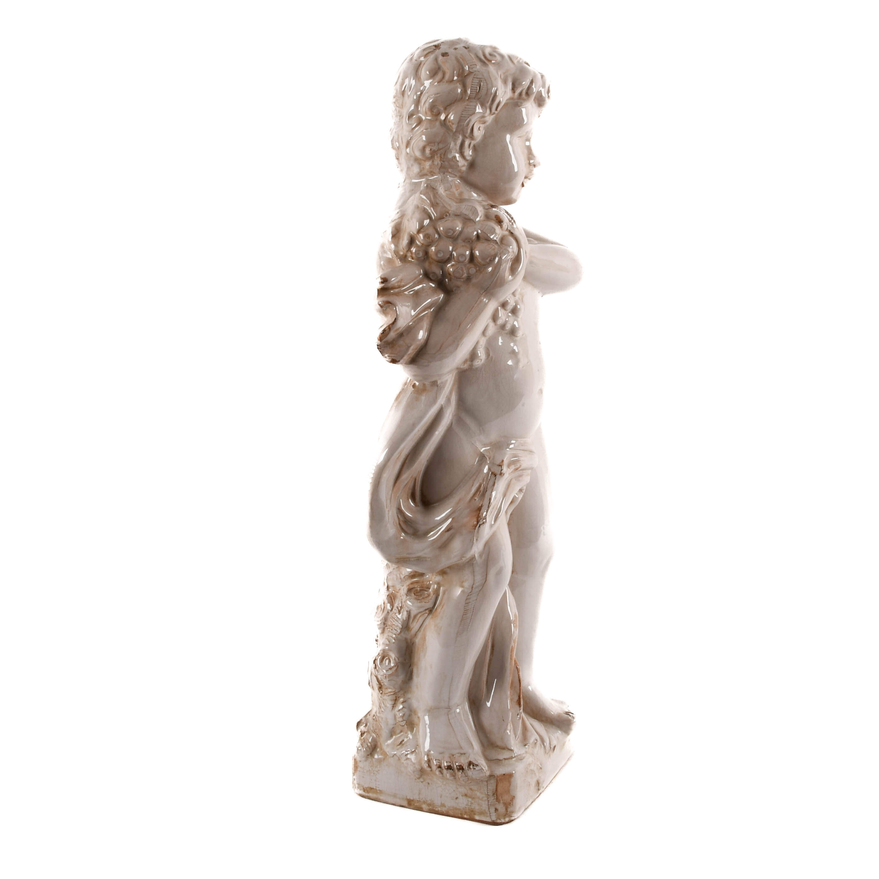 Italian Glazed Ceramic Majolica Putti-5
