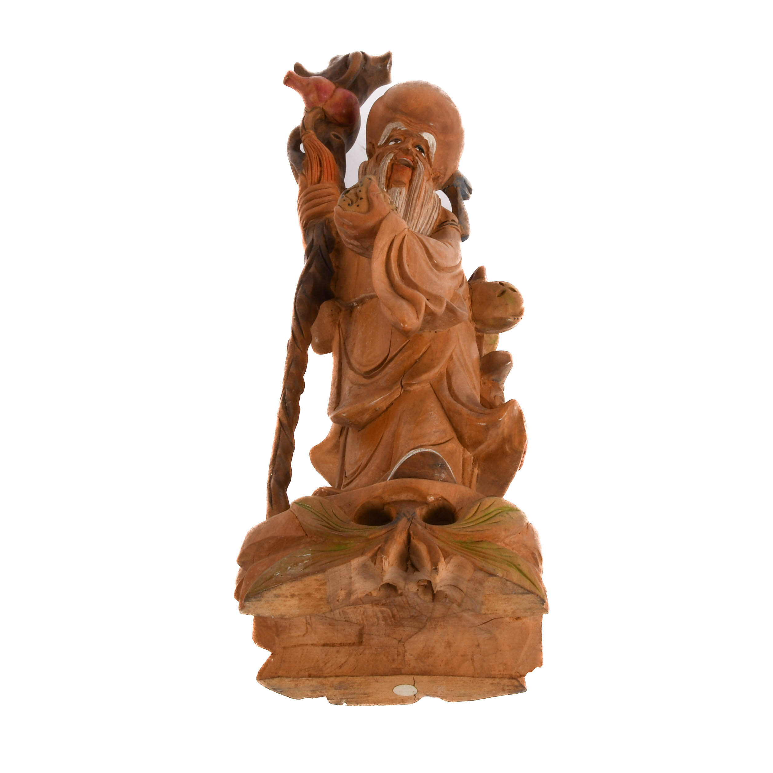 Carved Wood Chinese Scholar Figure-8