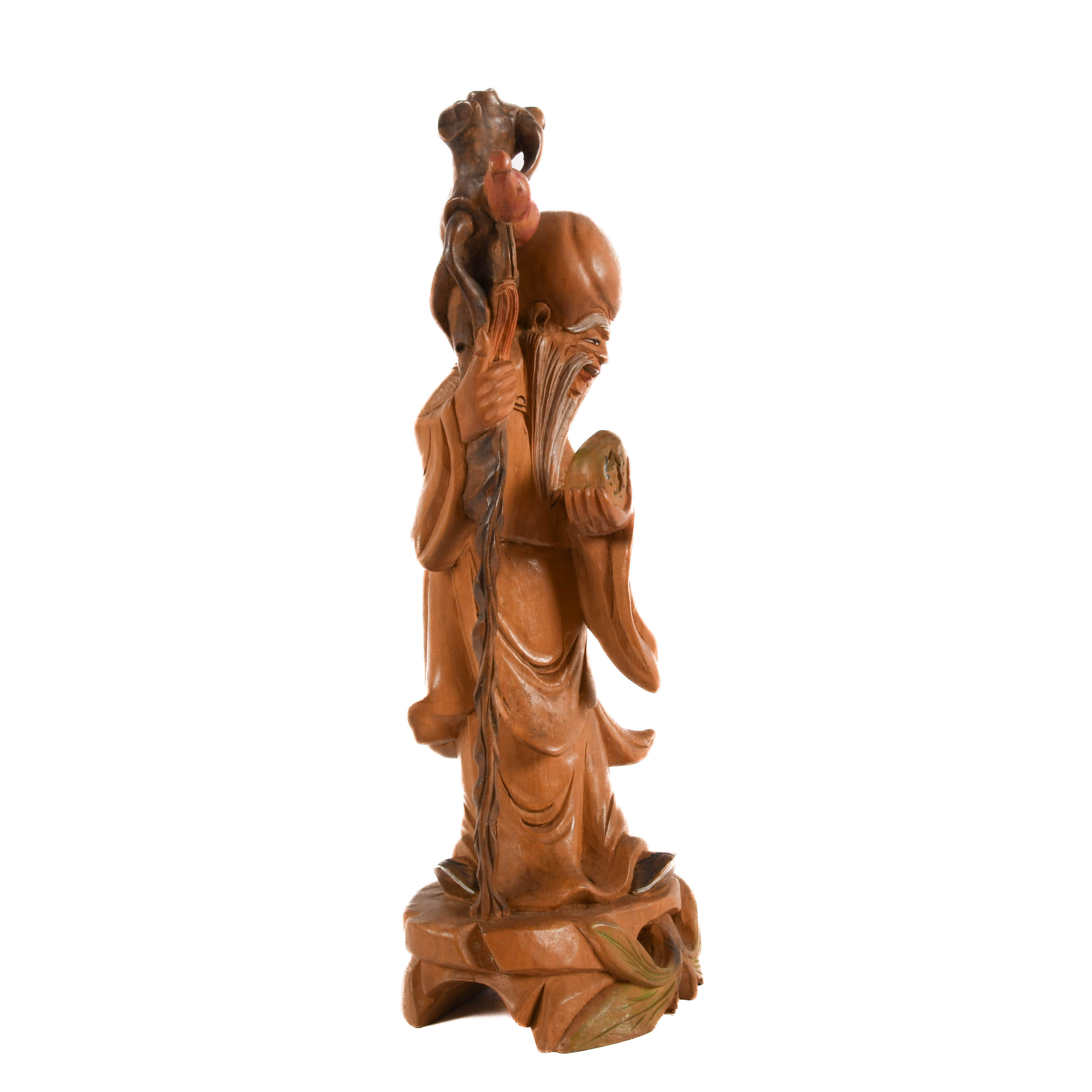 Carved Wood Chinese Scholar Figure-7