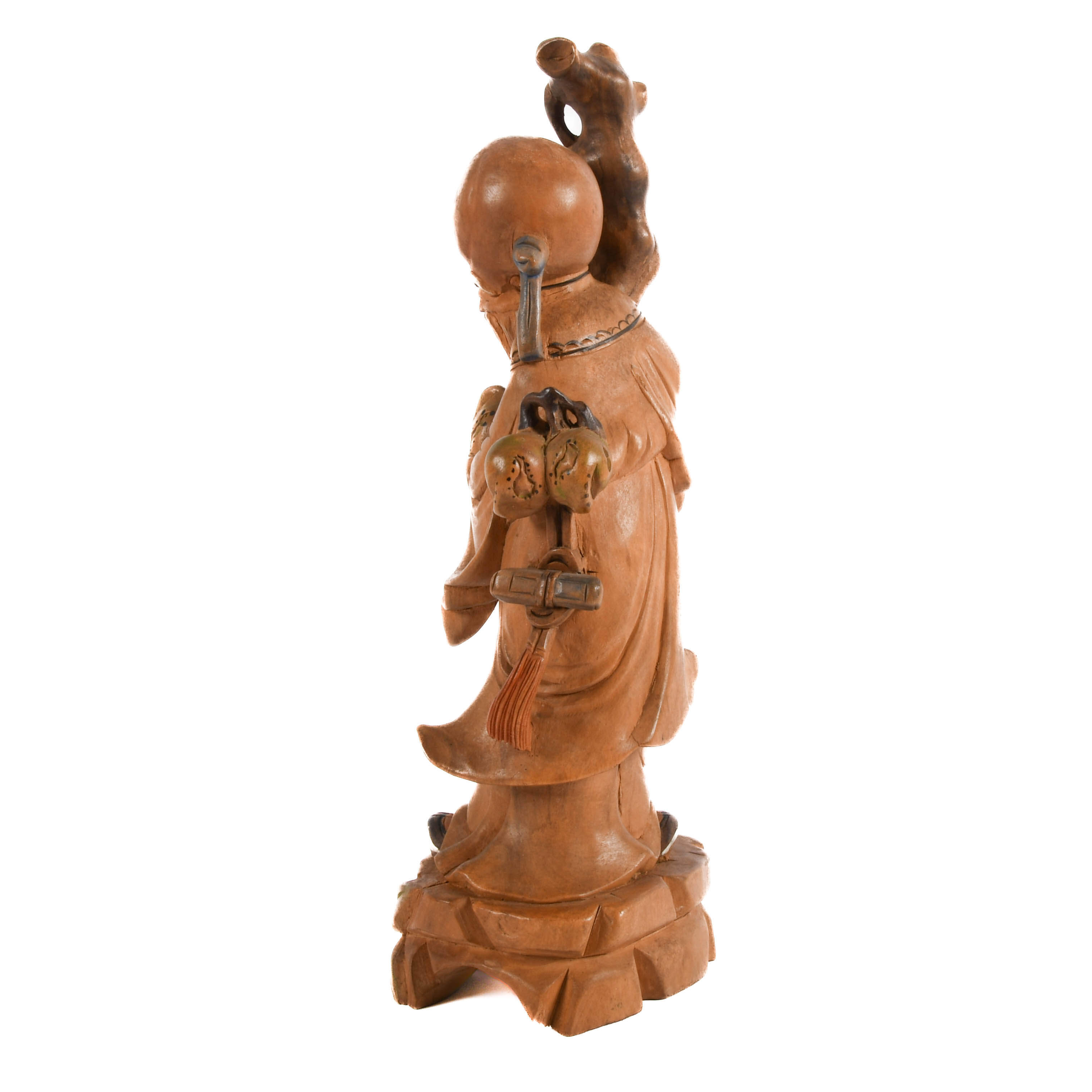 Carved Wood Chinese Scholar Figure-5