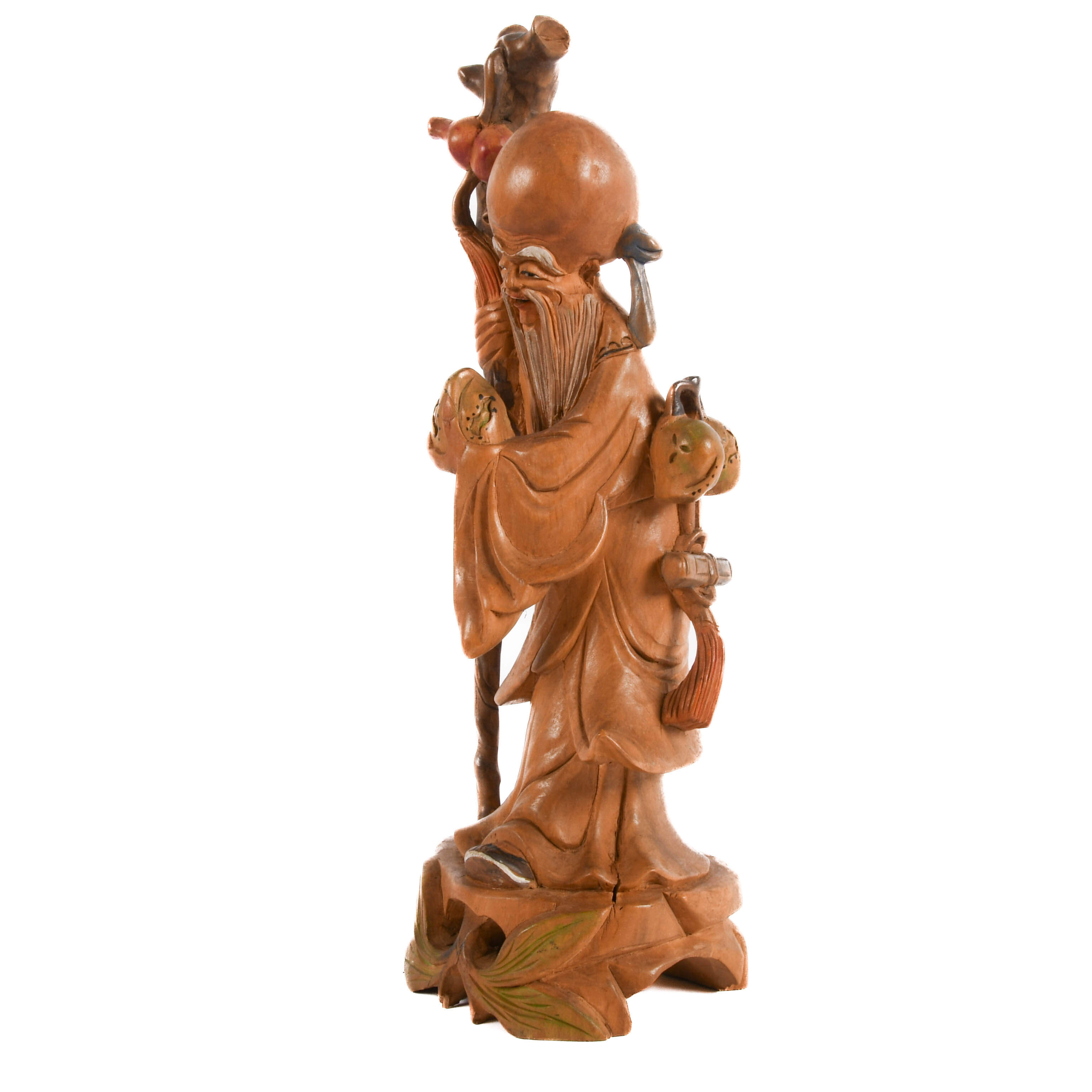 Carved Wood Chinese Scholar Figure-4