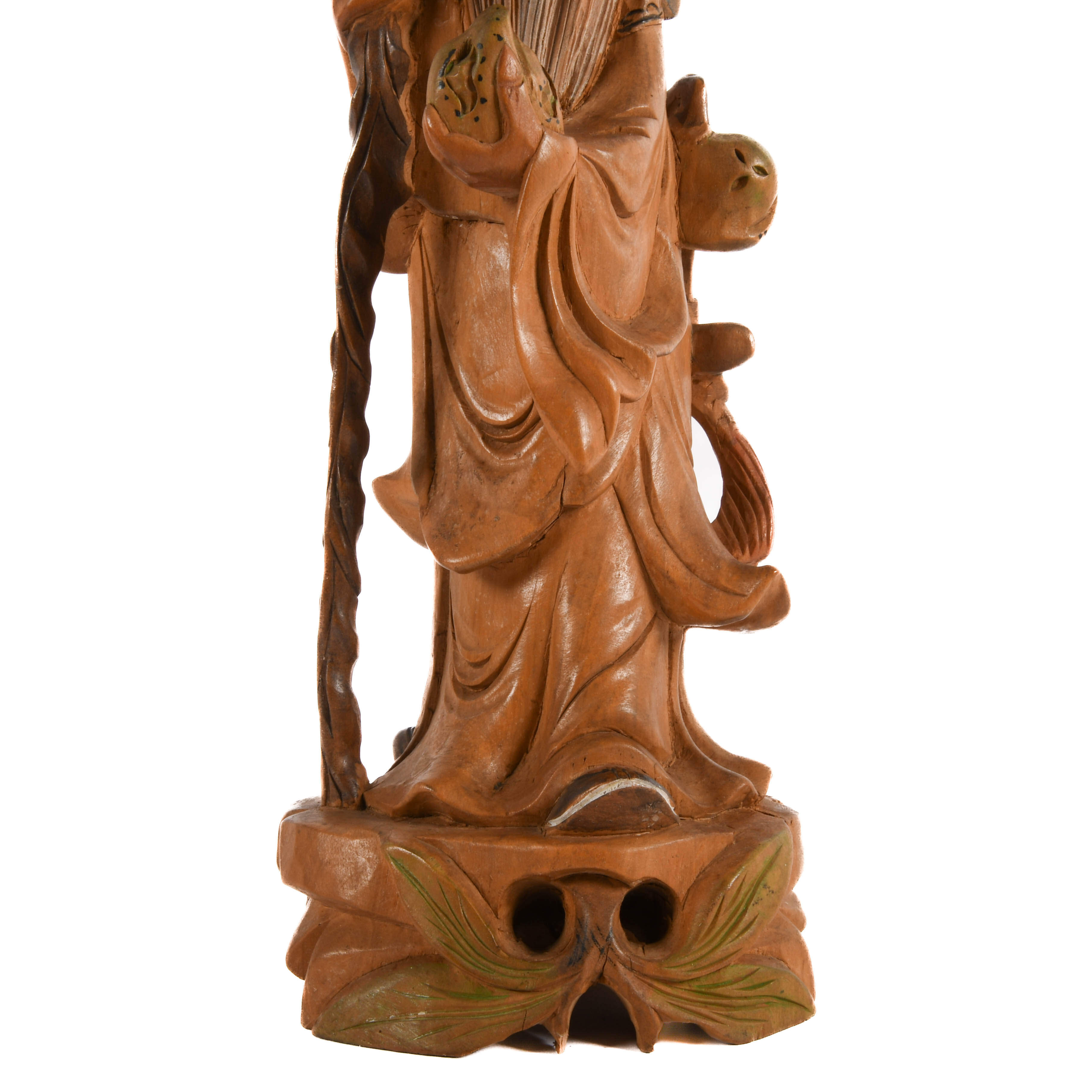 Carved Wood Chinese Scholar Figure-3