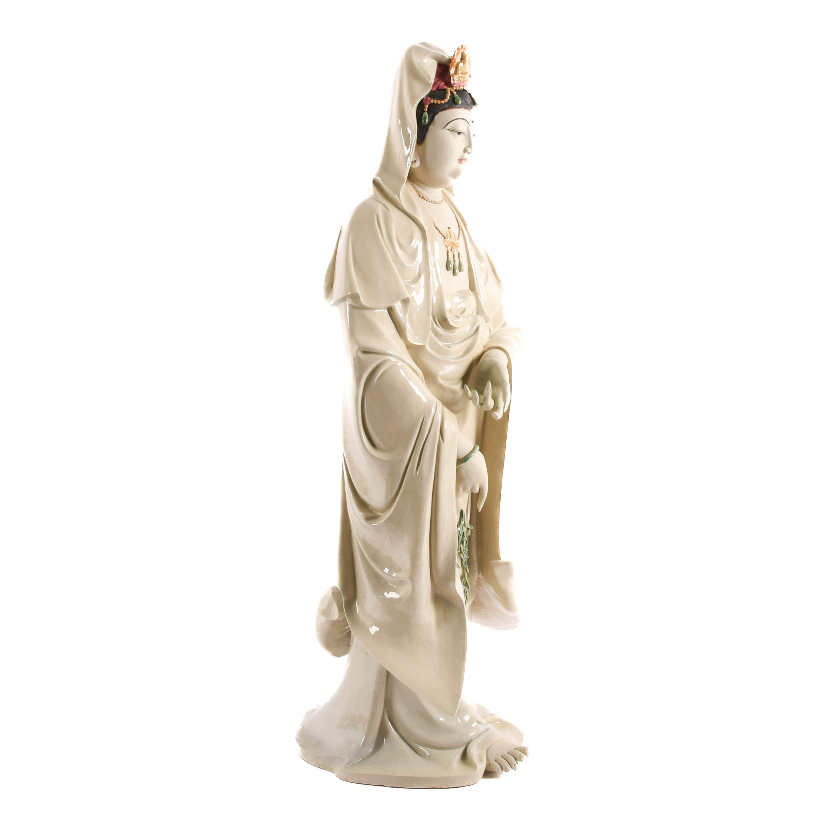 Oversized Porcelain Chinese Guan Yin Statue-7