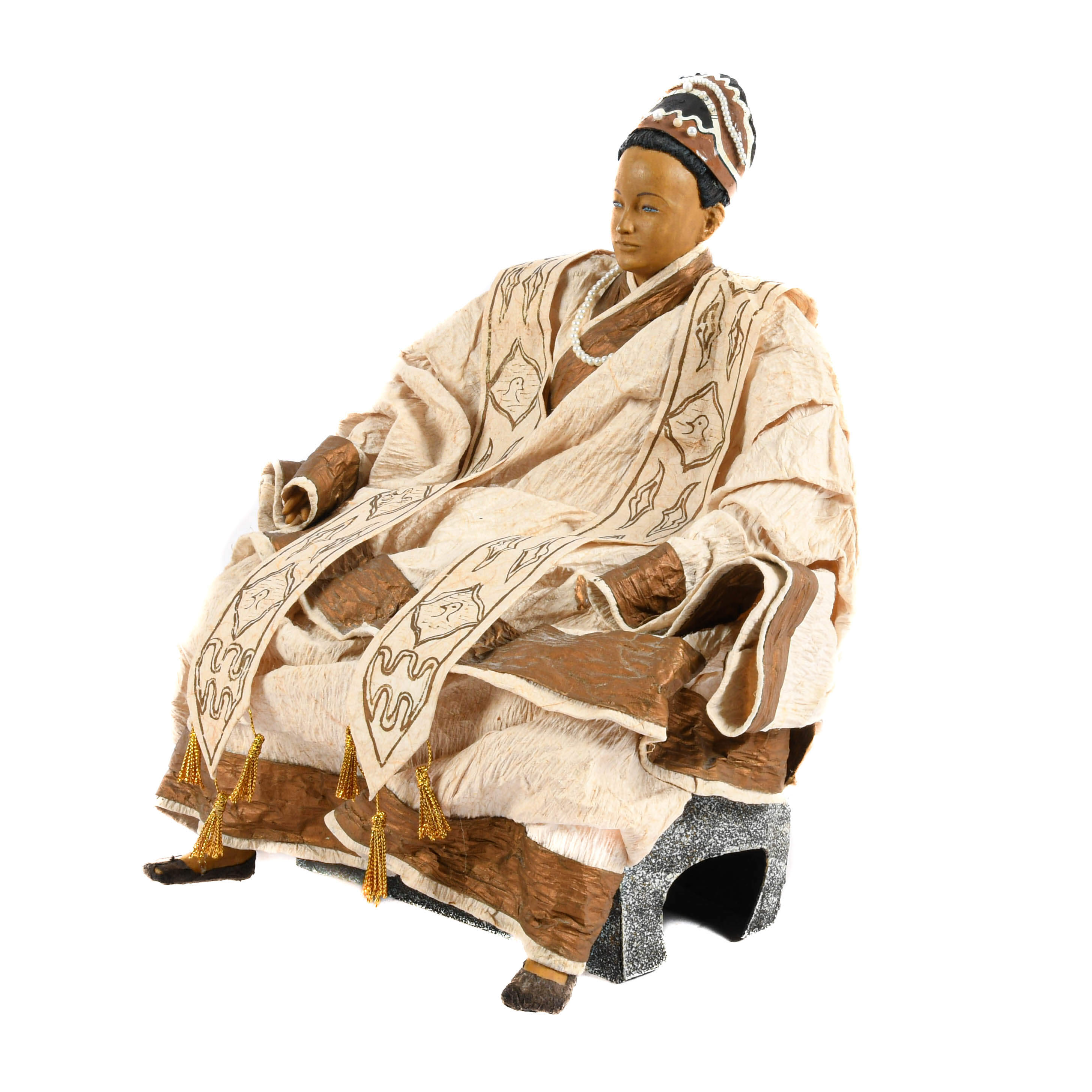 Washi Paper Mâché Ceremonial Doll-3