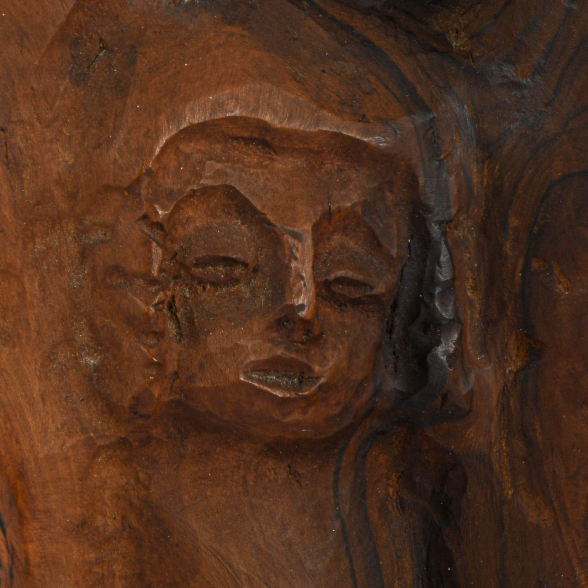 Folk-Art Hand-Carved Wood Figural Sculpture-4