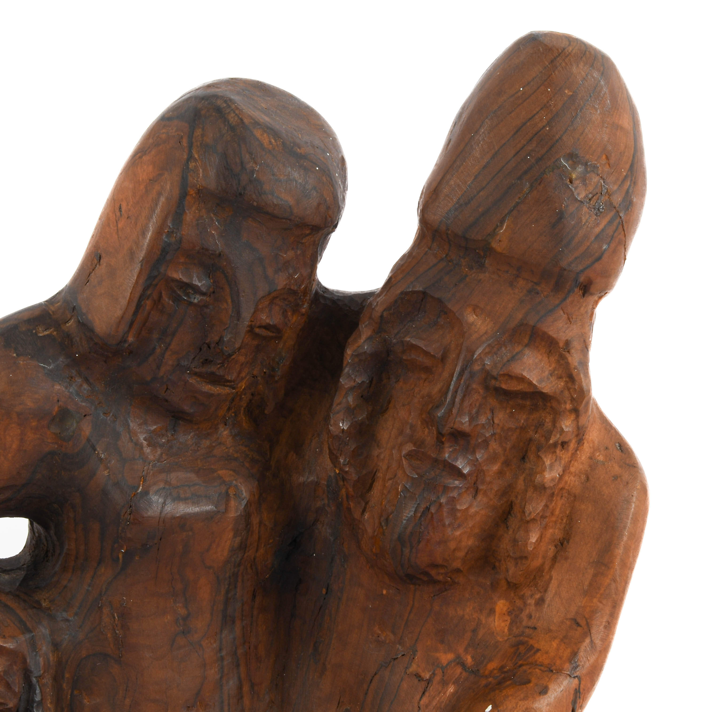 Folk-Art Hand-Carved Wood Figural Sculpture-2