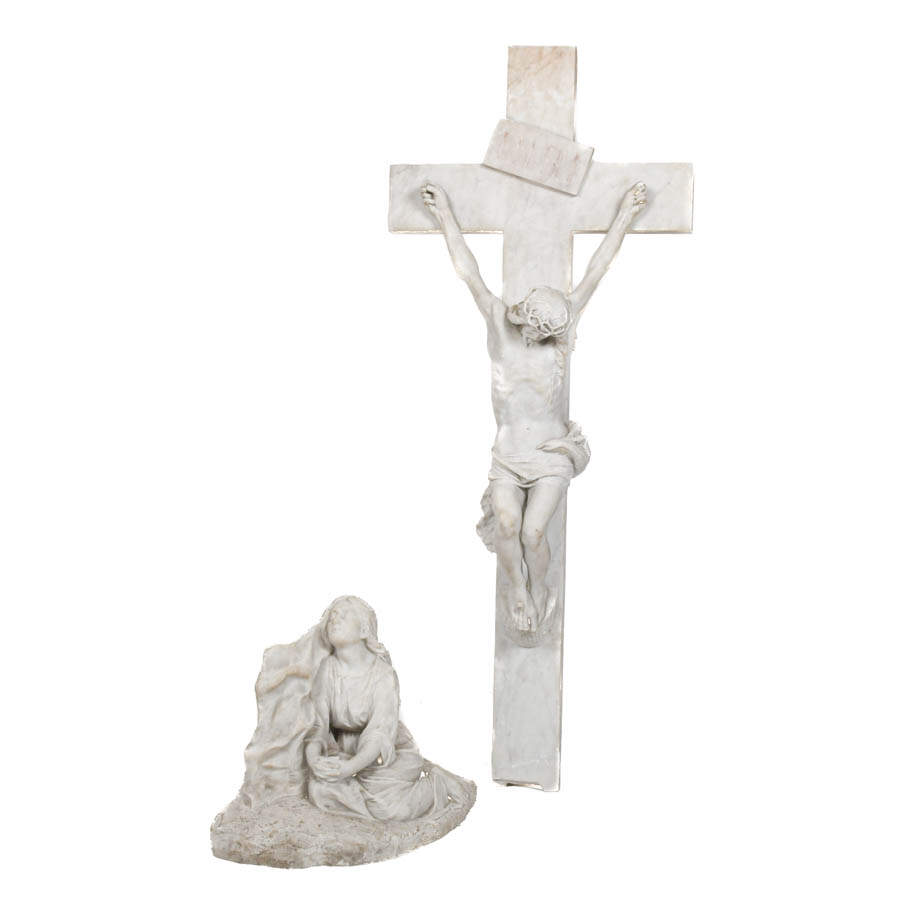Marble Statue of Jesus and Mary Magdalene-9