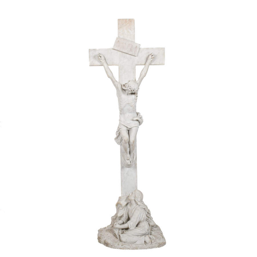 Marble Statue of Jesus and Mary Magdalene-1