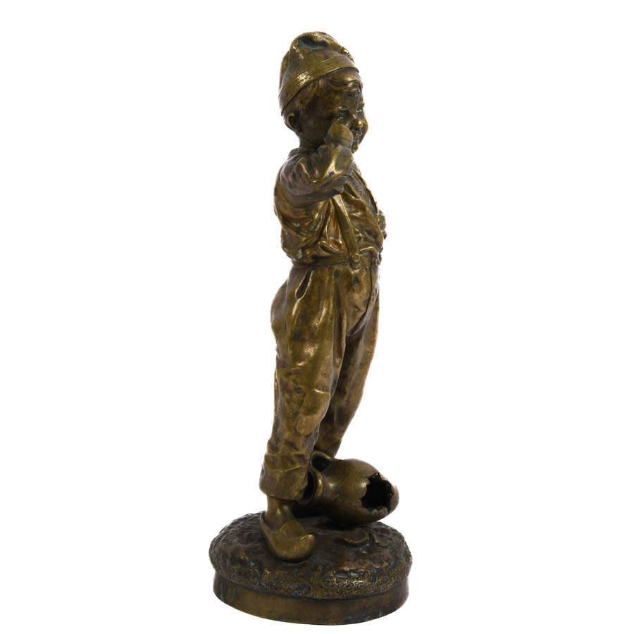 Antique Bronze Statue "Le Petit" After Julius Schmidt-Felling-6