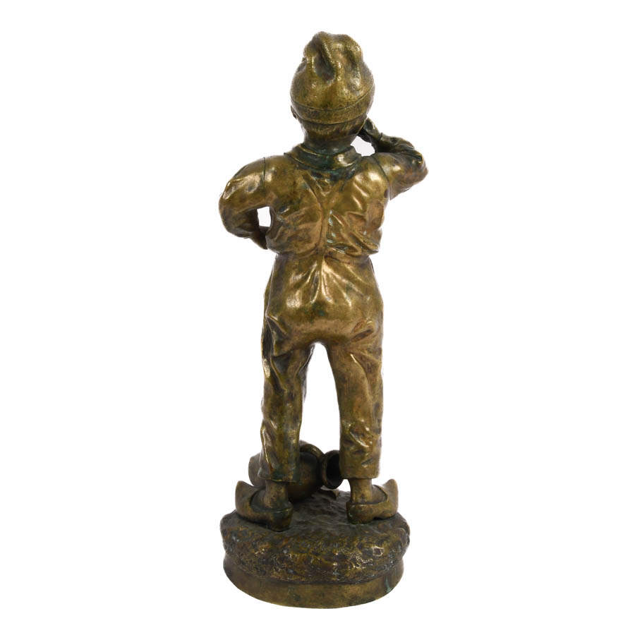 Antique Bronze Statue "Le Petit" After Julius Schmidt-Felling-5