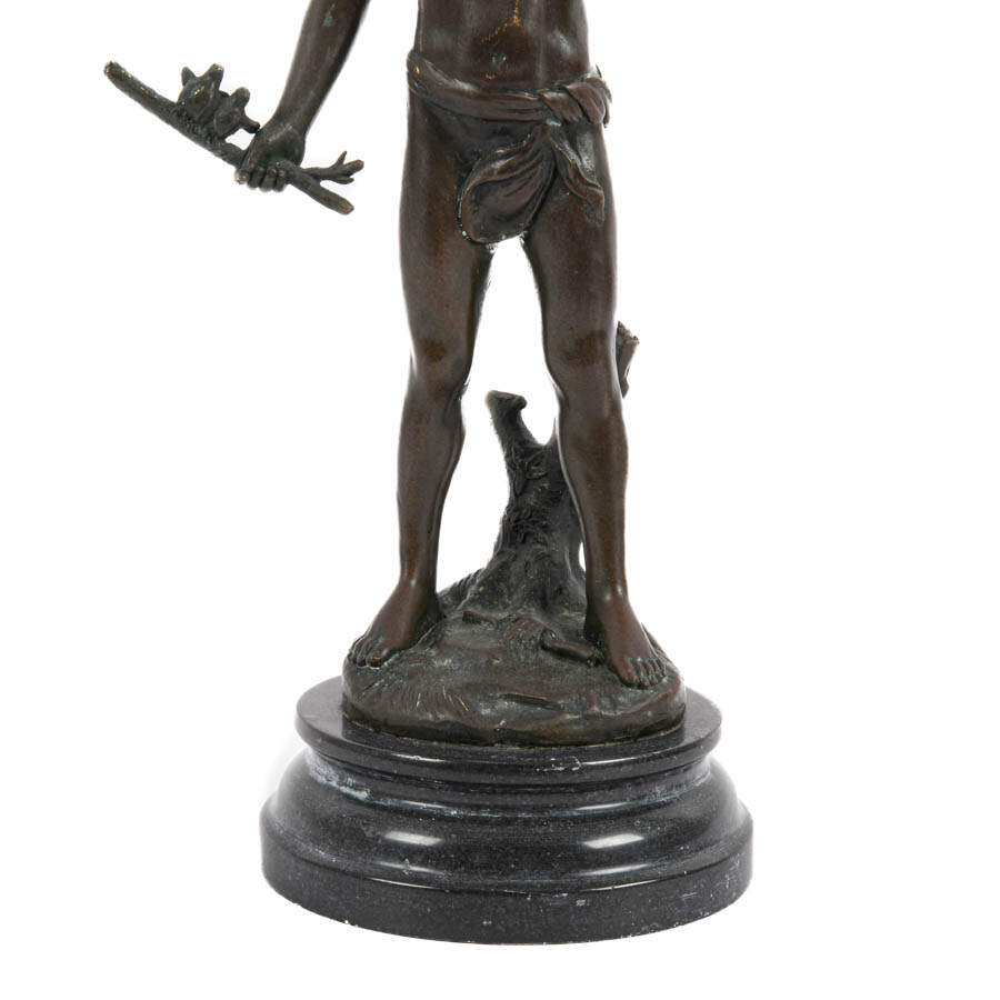 Bronze Sculpture Charmeur After Auguste Moreau-3