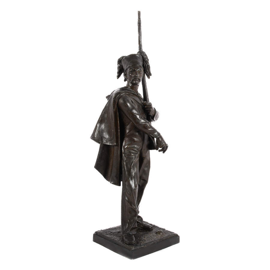 Antique Spelter Napoleonic Soldier Style of Étienne Henri Dumaige-6