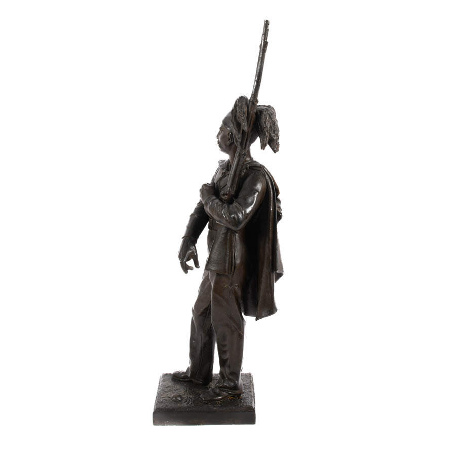Antique Spelter Napoleonic Soldier Style of Étienne Henri Dumaige-4