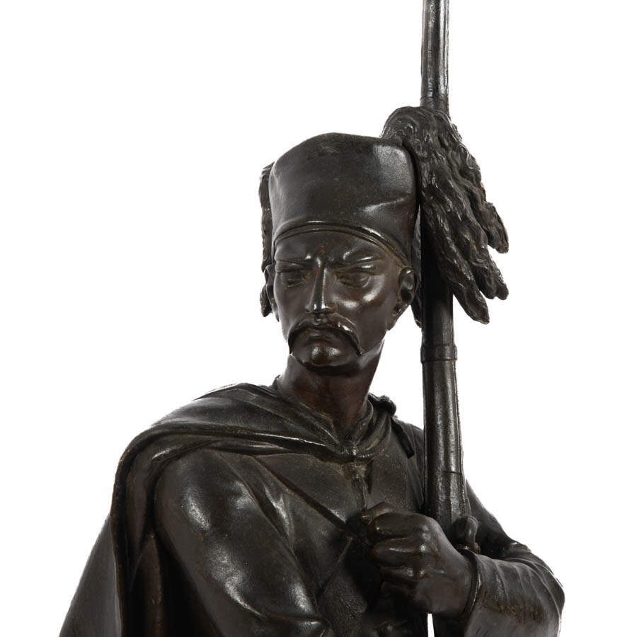 Antique Spelter Napoleonic Soldier Style of Étienne Henri Dumaige-2