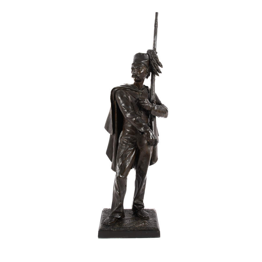 Antique Spelter Napoleonic Soldier Style of Étienne Henri Dumaige-1