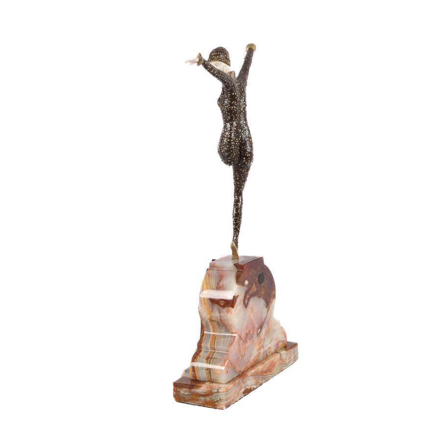 Art Deco Ivorine Sculpture After Demétre Chiparus-5