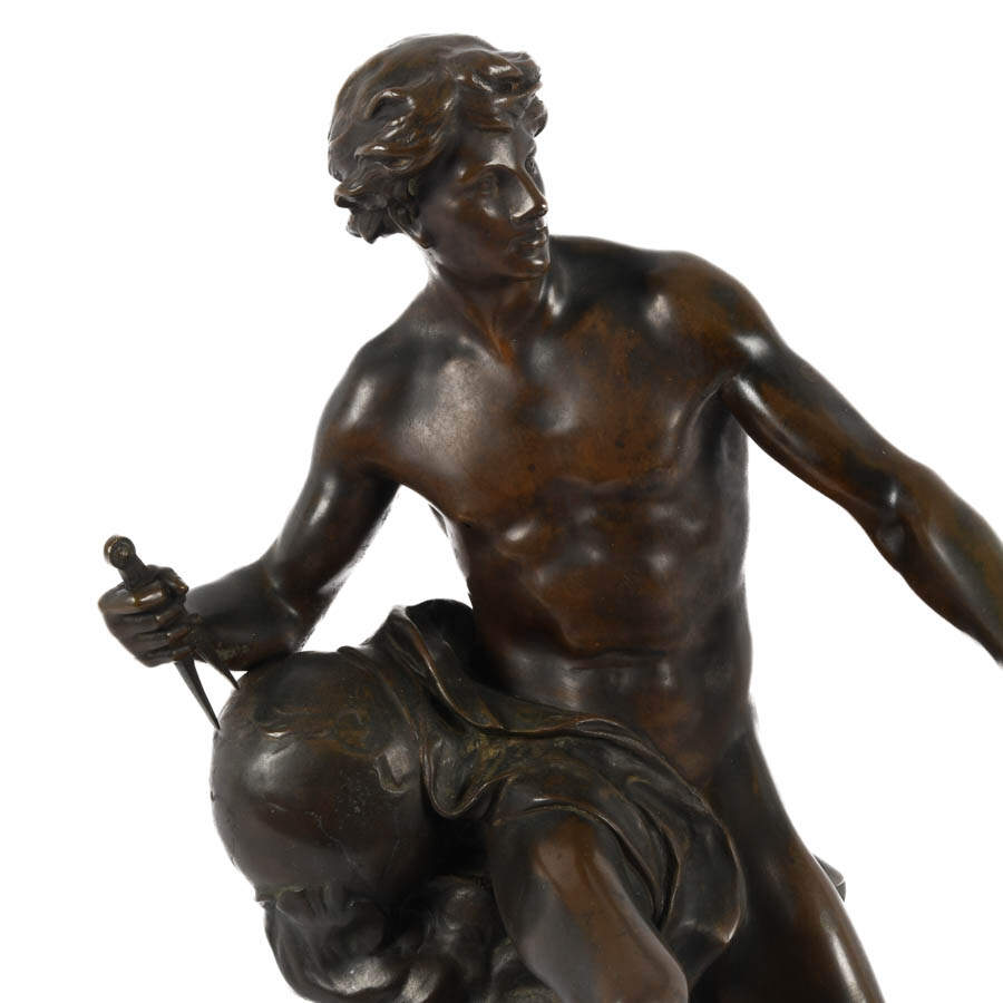 Antique French Bronze Sculpture "Fils de la Science" By Émile Louis Picault-2