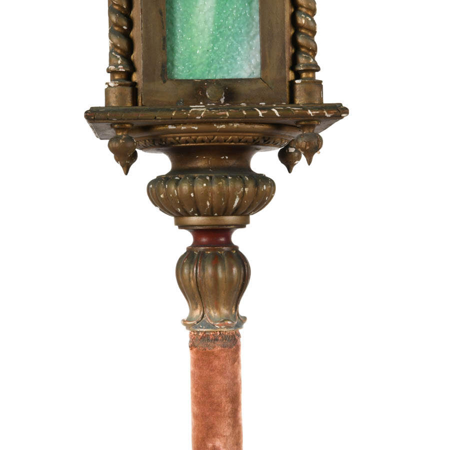 Antique Venetian Slag Glass Floor Lamp-3