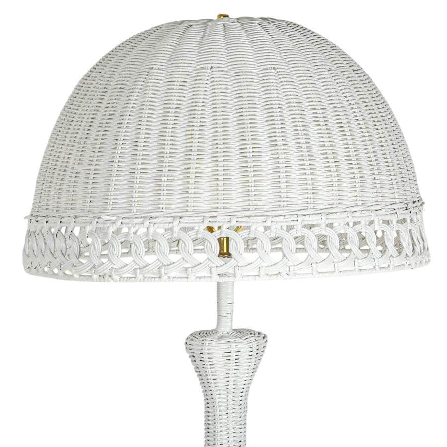 White Wicker Floor Lamp-3