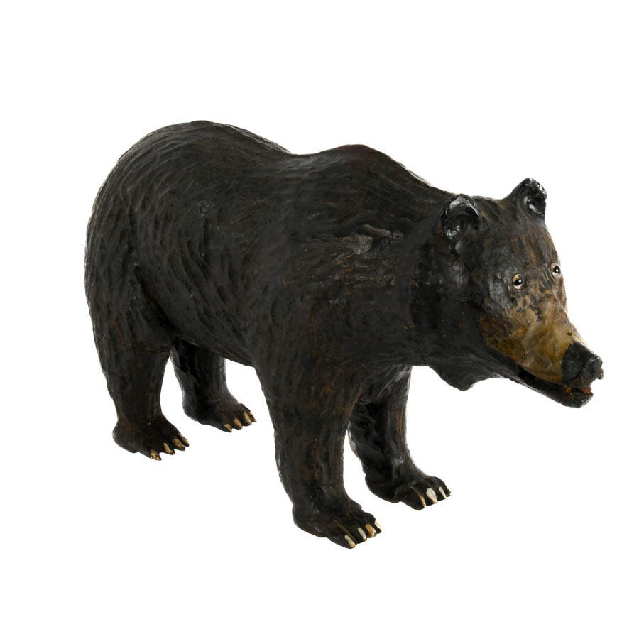Black Forest Carved Wood Bear Figure-4