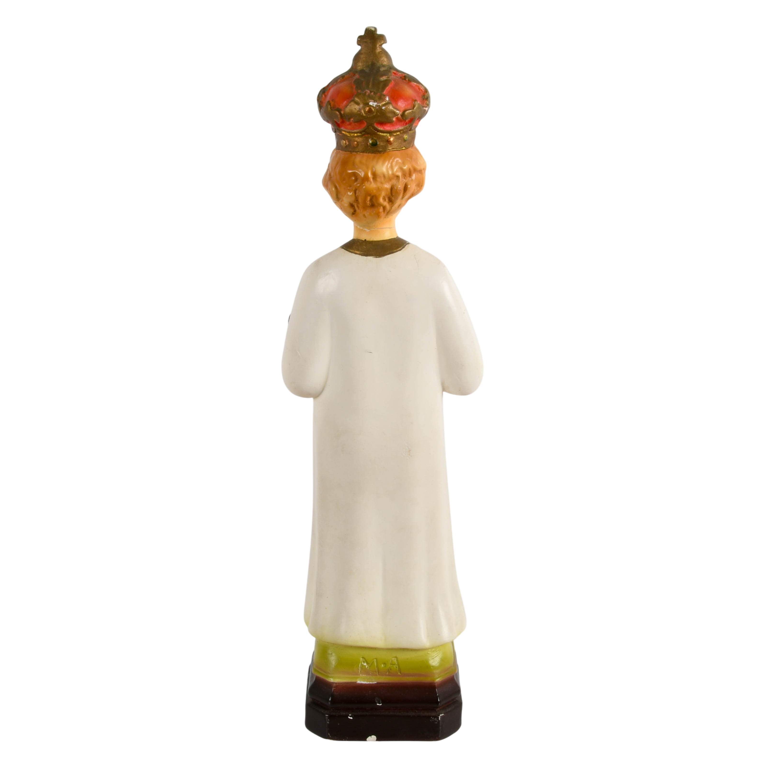 Mid-Century Jesus of Prague Chalkware Statue-10