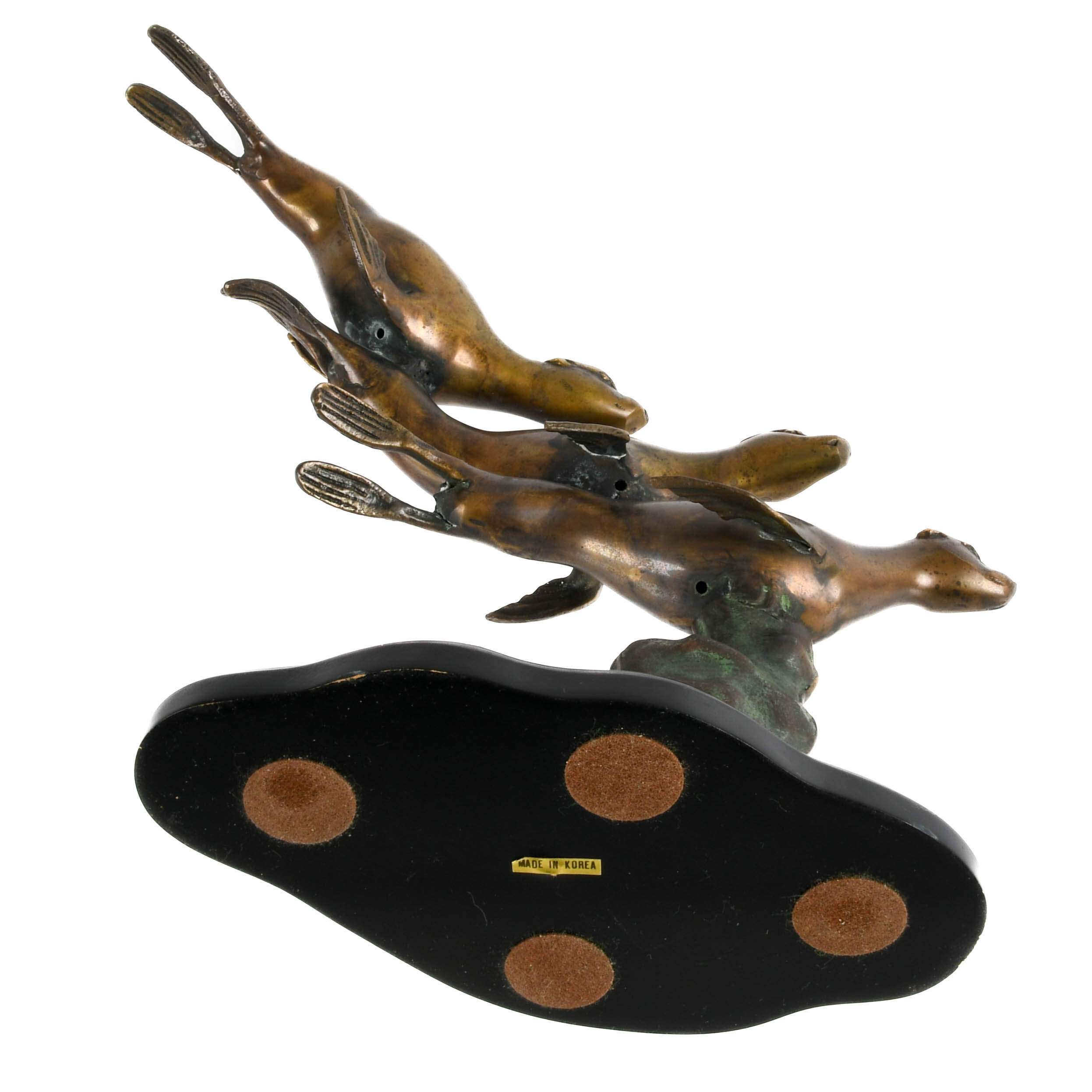 Bronze Statuette of a Pod of Seals-8