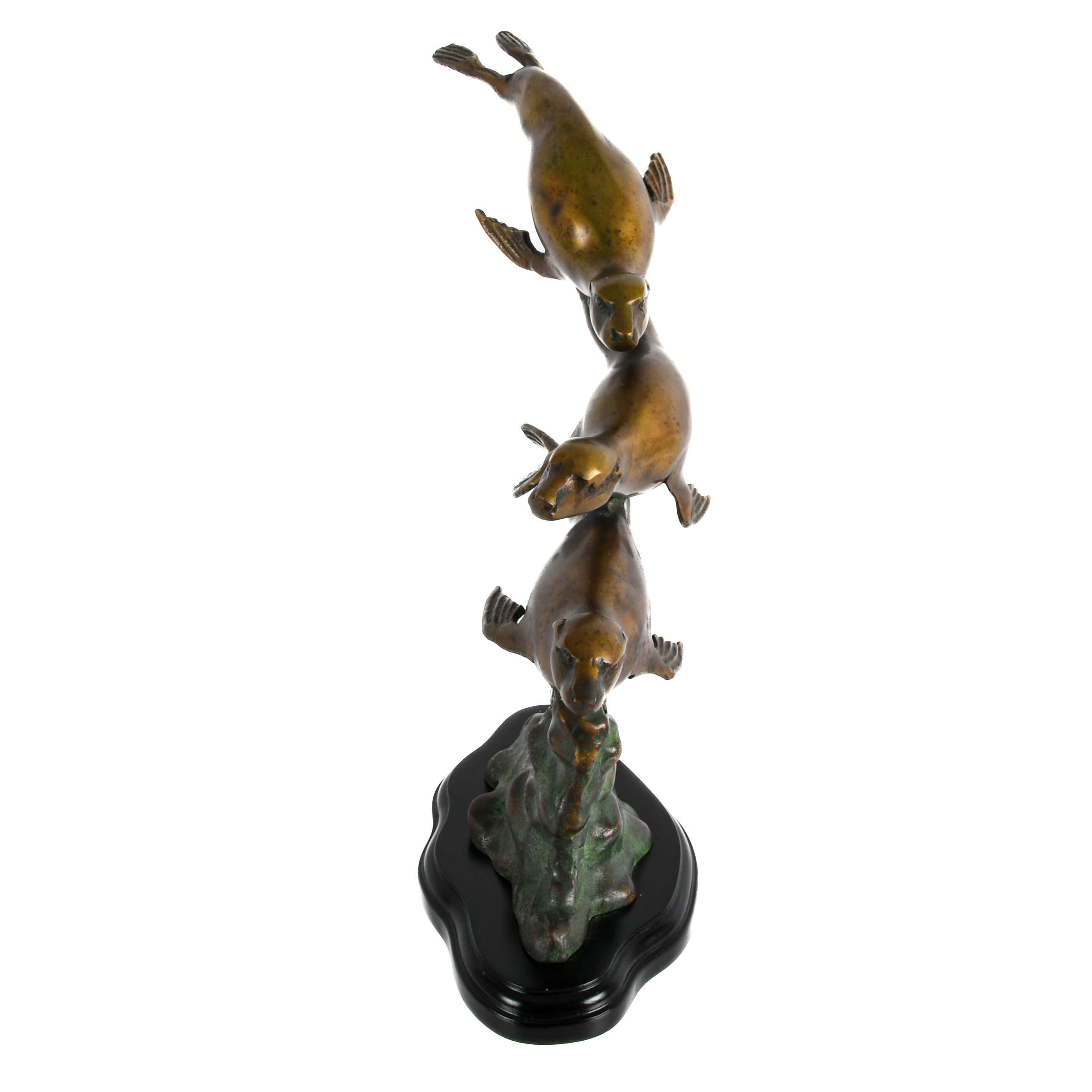 Bronze Statuette of a Pod of Seals-4
