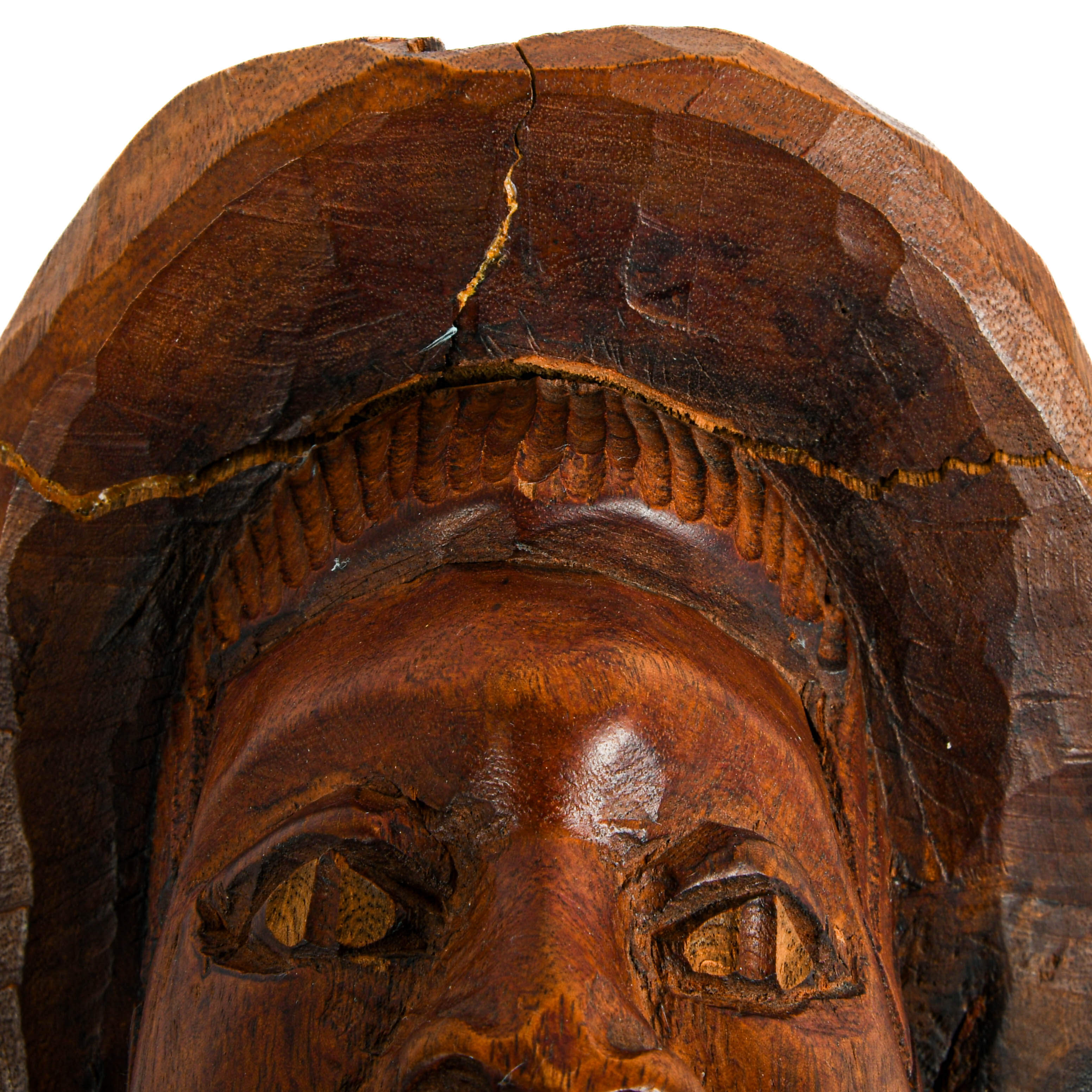 Caribbean Style Hand-Carved Wooden Statue-8