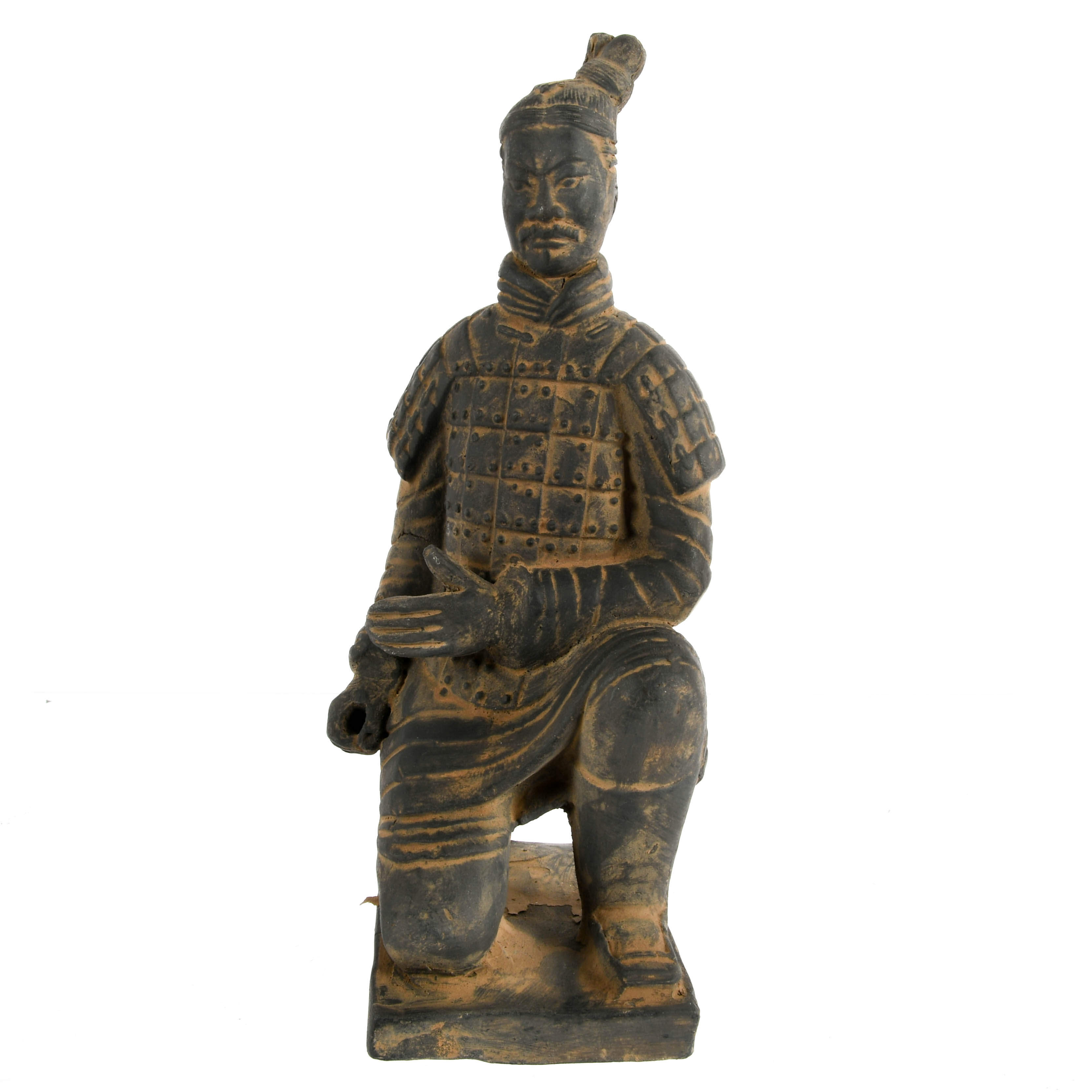 Group of Three Pottery Terracotta Warriors-5