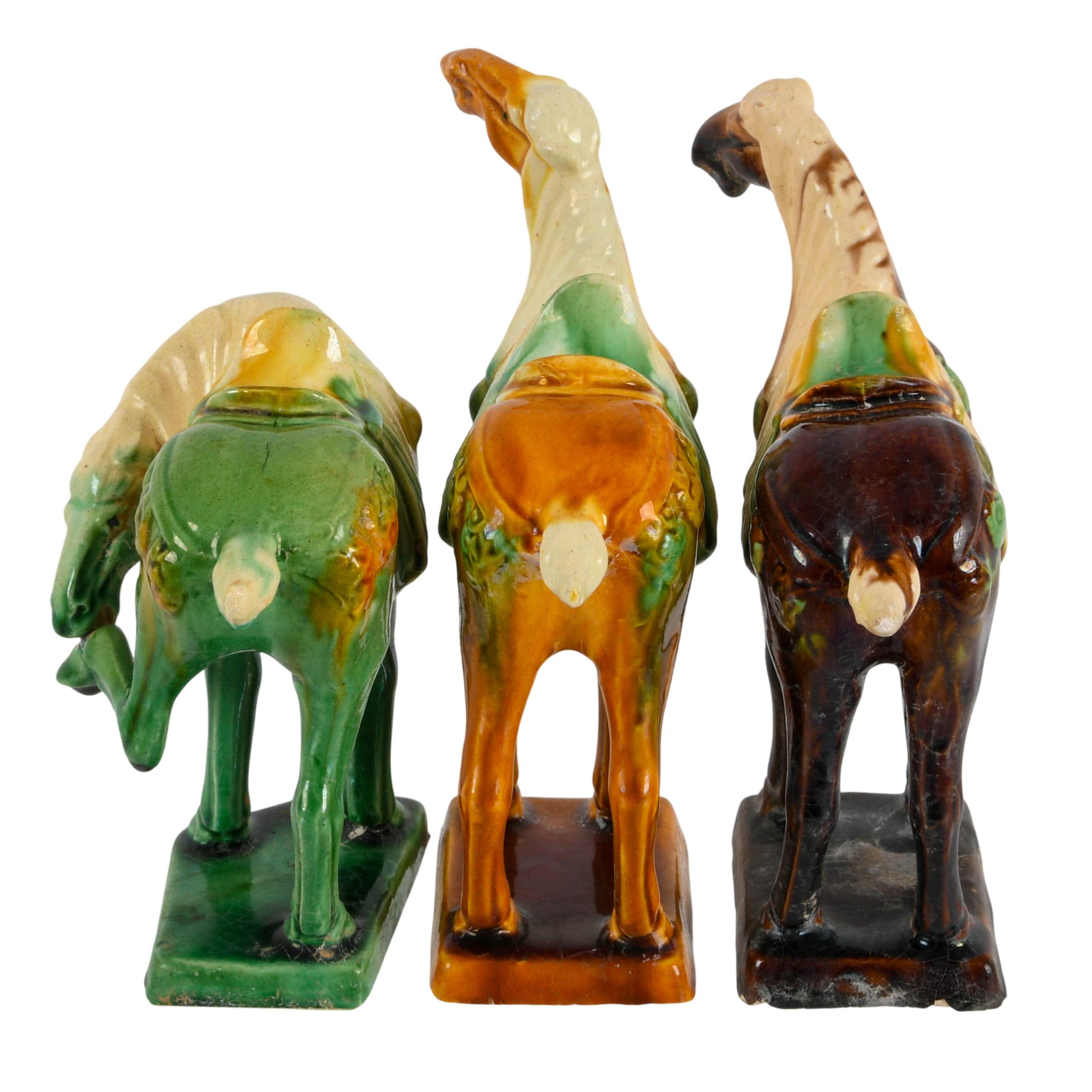 Group of Three Chinese Mid-Century Ceramic Horses-3