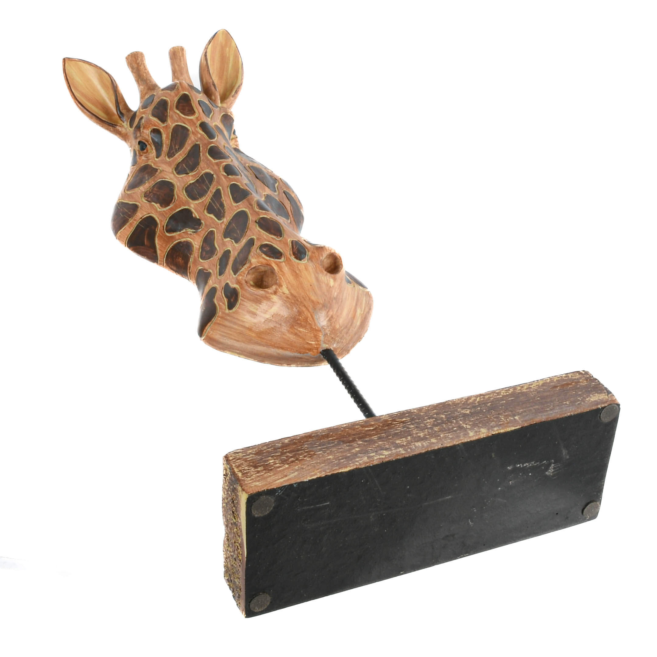 Composition Giraffe Bust on Stand-8