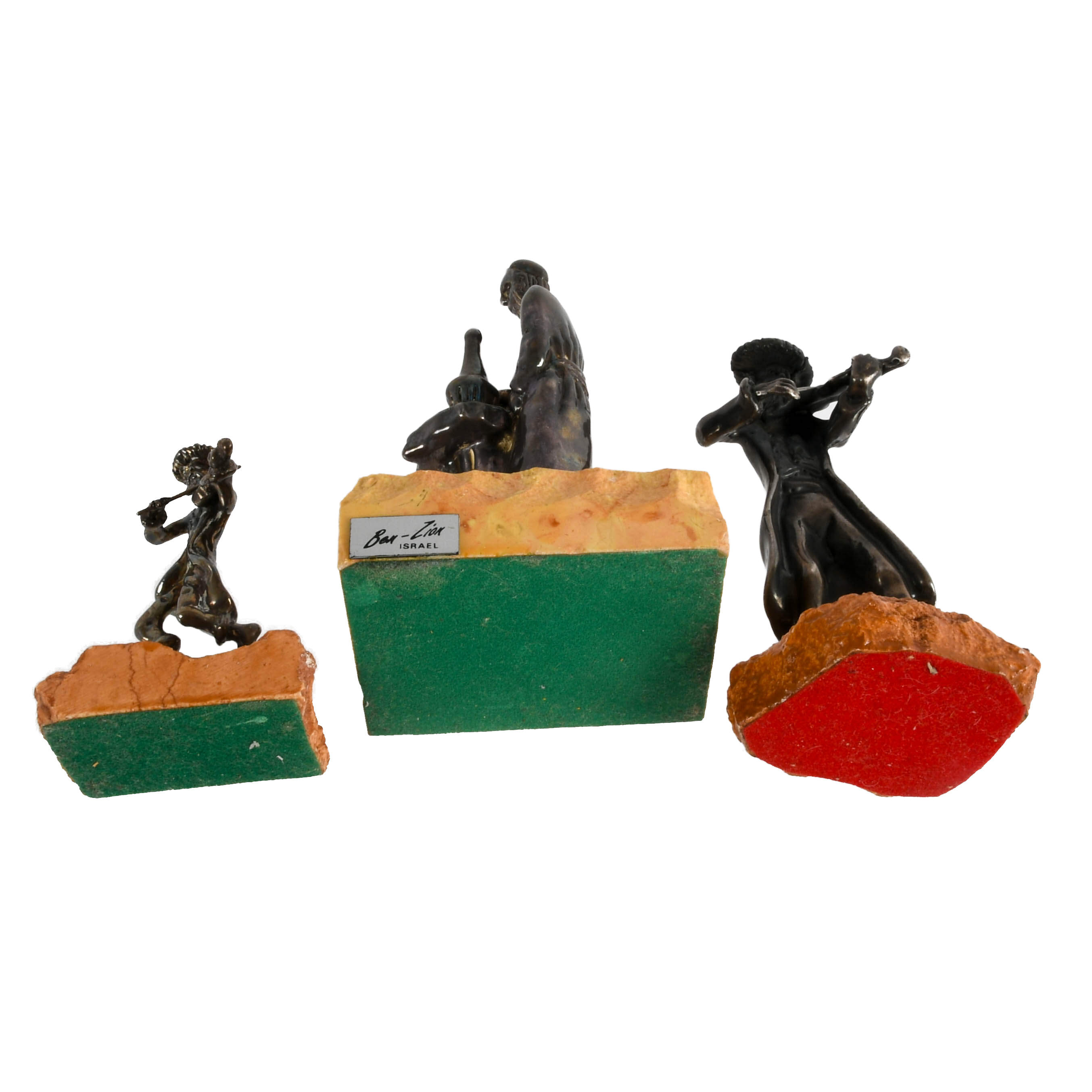Three-Piece Set of Ben-Zion Sterling Rabbi and Fiddler on the Roof Figures-8
