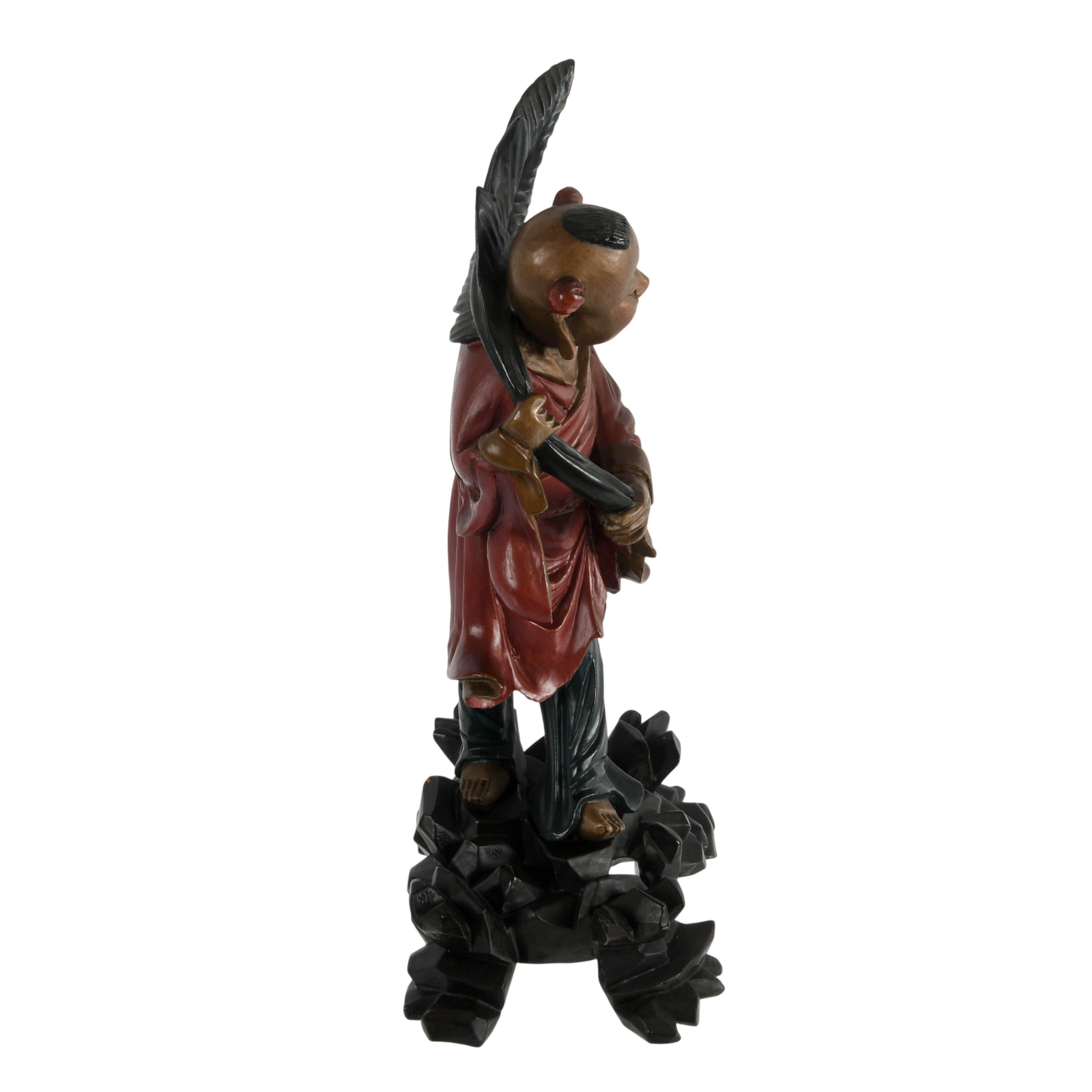 Antique Chinese Fuzhou Lacquer Wood Figure-6