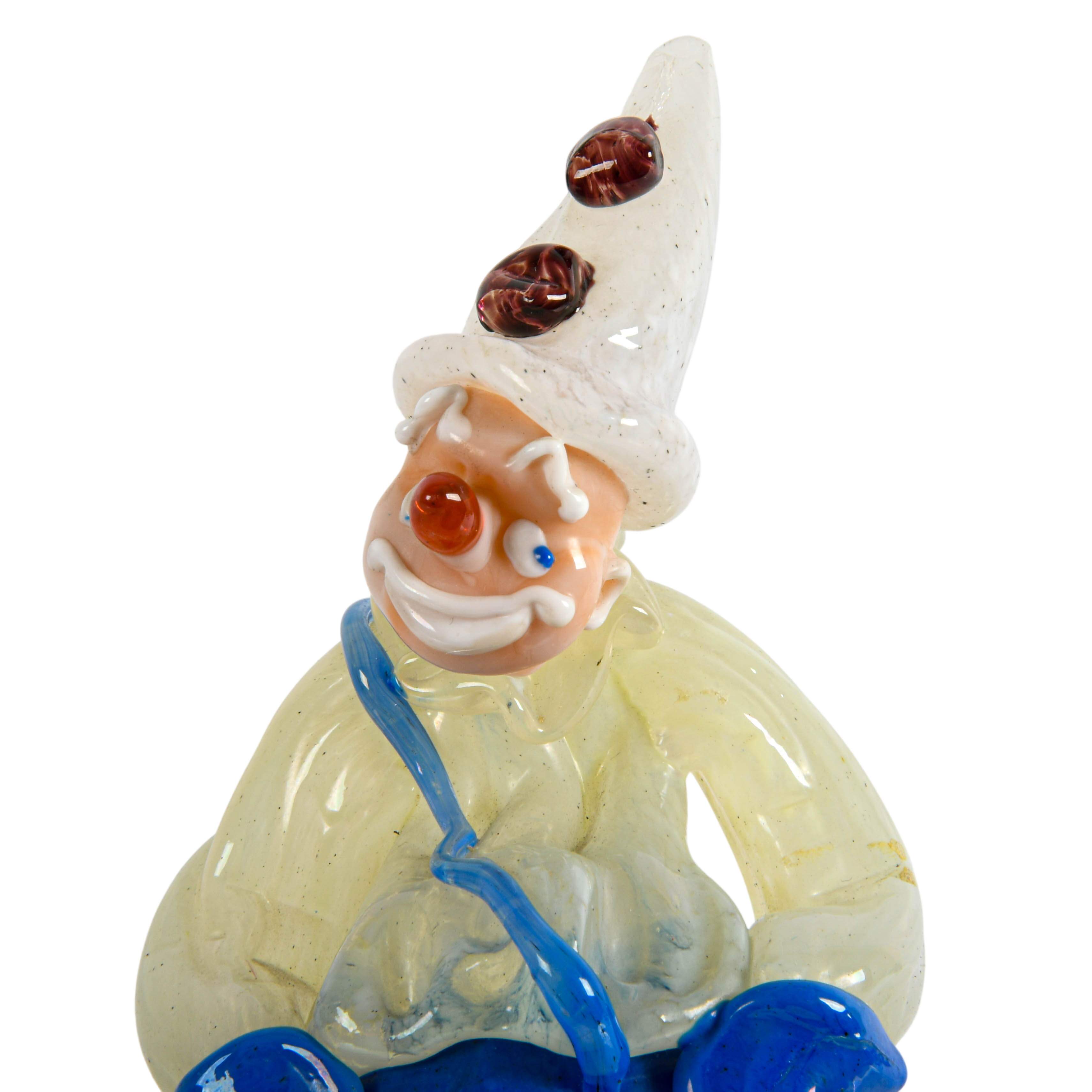 Czech Lampwork Glass Clown Attributed to Jaroslav Brychta-2