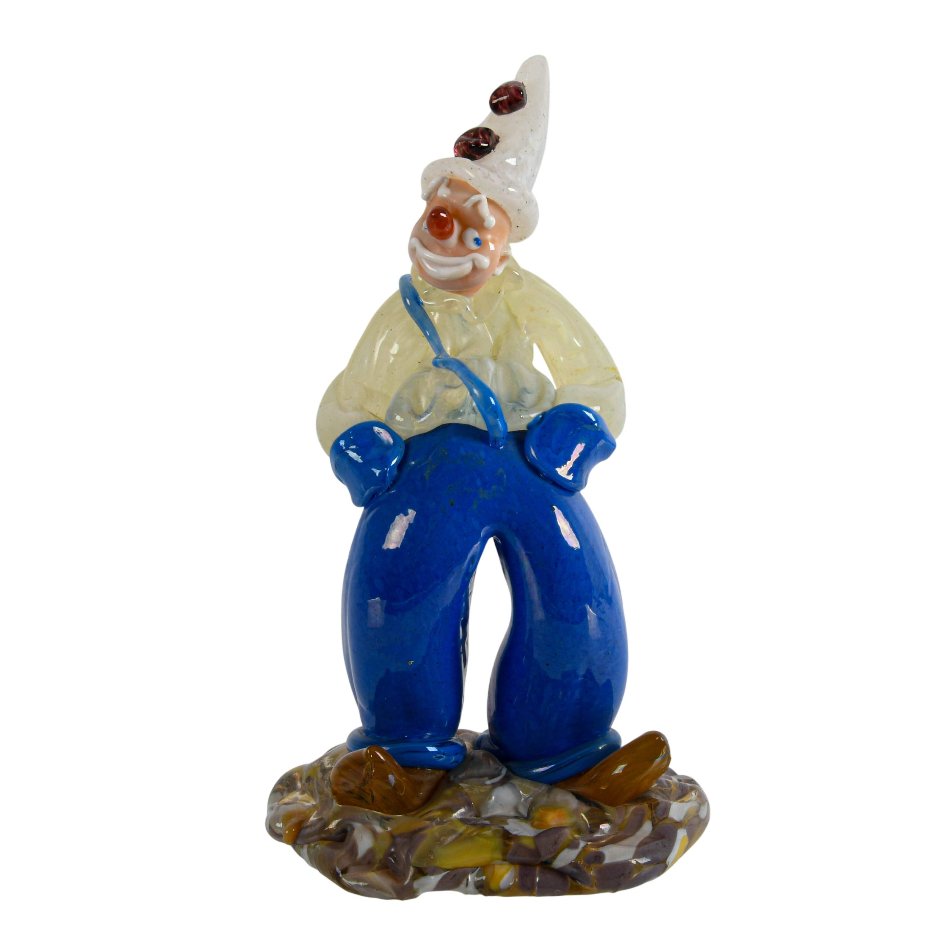 Czech Lampwork Glass Clown Attributed to Jaroslav Brychta-1