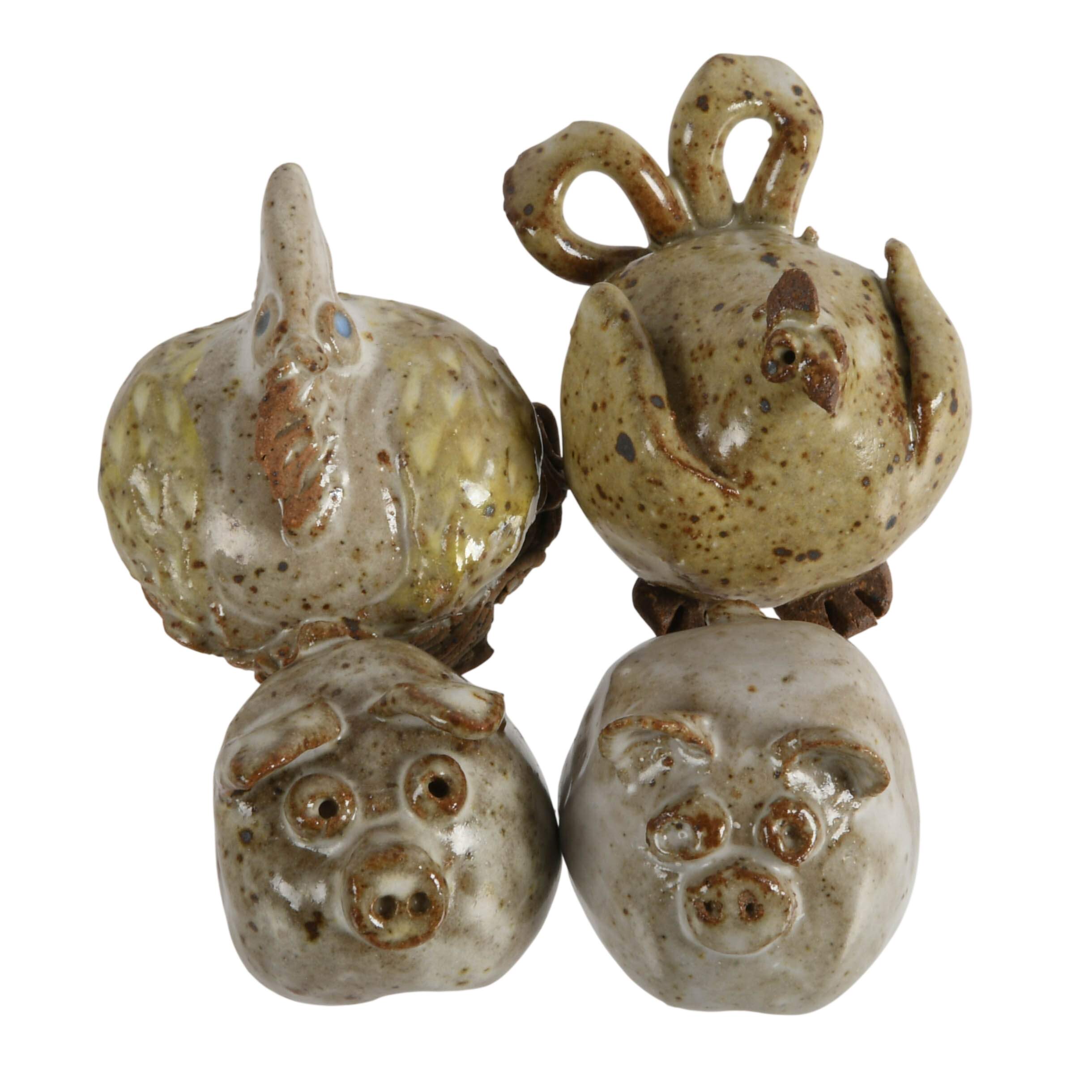 Lot of Five Studio Pottery Animals-6