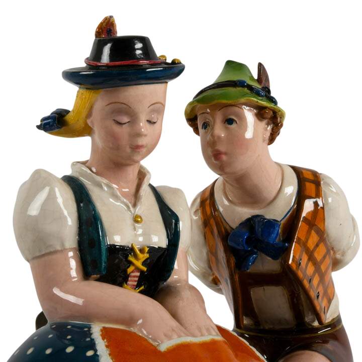Signed Tarcisio Tosin Ceramic Courting Couple Figure-12