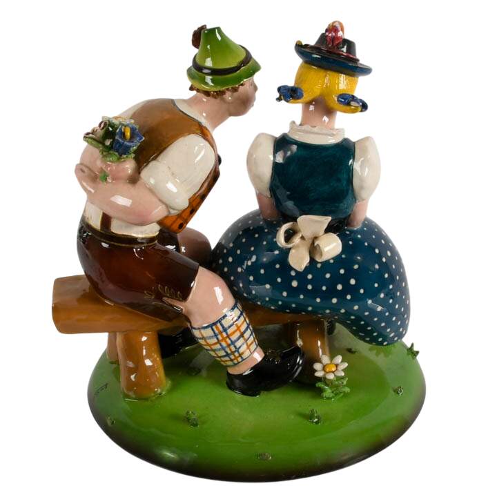 Signed Tarcisio Tosin Ceramic Courting Couple Figure-11