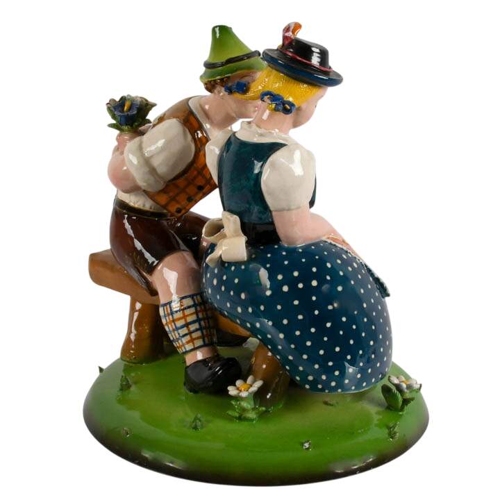 Signed Tarcisio Tosin Ceramic Courting Couple Figure-10