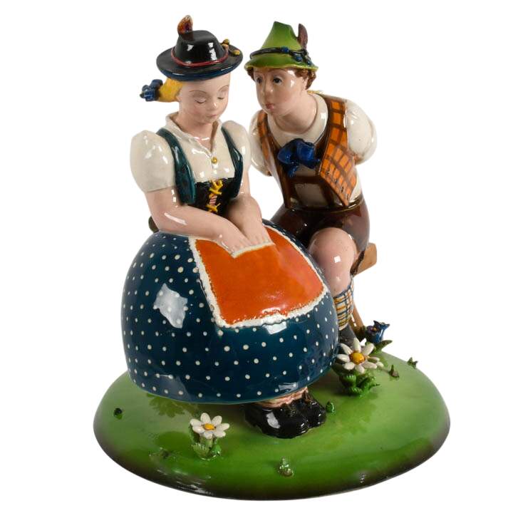 Signed Tarcisio Tosin Ceramic Courting Couple Figure-8